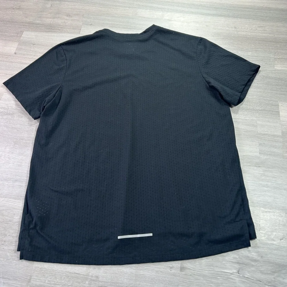 Nike Dri-FIT Running Shirt Mens XL Black Short Sleeve Performance Top CT7749-010